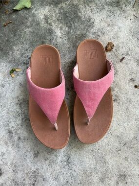 FitFlop Lulu Pink Suede Sandal, size 7